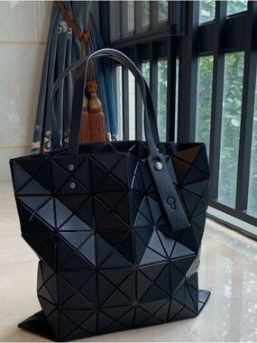 Issey Miyake Black Geometric Tote